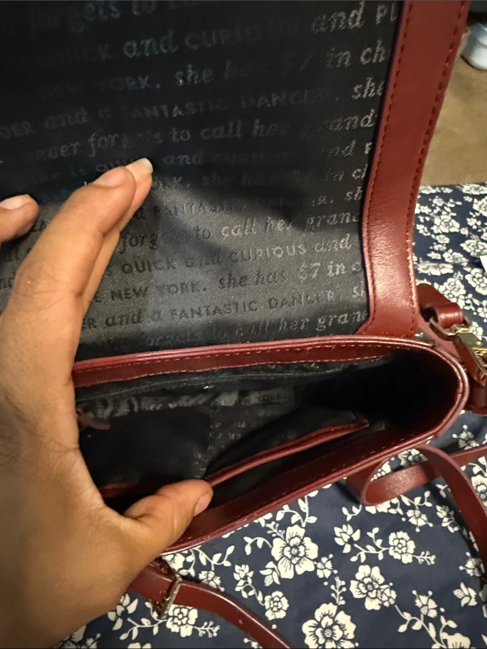 kate spade Red Leather Crossbody with Owl Applique